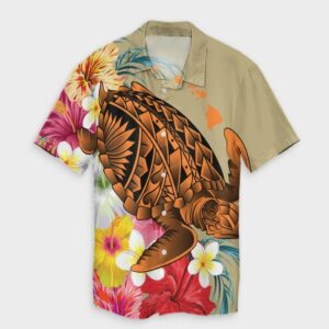 Hawaii Tropical Turtle Hibiscus And Plumeria Hawaiian Shirt  - Thelegend59