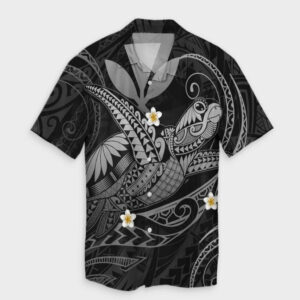 Hawaii Turtle Polyensian Hawaiian Shirt Nane Style Gray  - Thelegend59