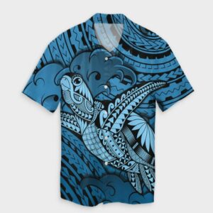 Hawaii Turtle Wave Hawaiian Shirt News Style Pastel  - Thelegend59