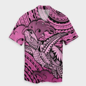 Hawaii Turtle Wave Hawaiian Shirt News Style Pink  - Thelegend59