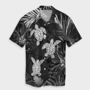 Hawaiian - Silver Tropical Turtle Hawaiian Shirt  - Thelegend59