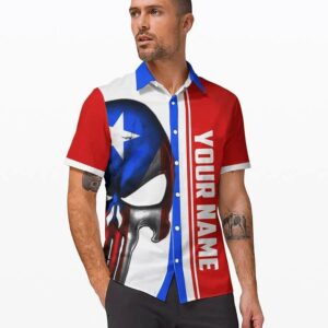 Hawaiian Aloha Hawaiian Shirts Hawaiian Shirtskull Puerto Rico  - Thelegend59