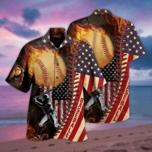 Hawaiian Aloha Hawaiian Shirts Bahawaiian Shirtseball Flag  - Thelegend59