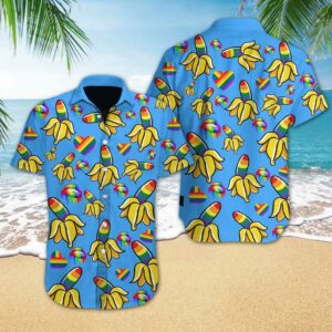 Hawaiian Aloha Hawaiian Shirts Lgbt Banana  - Thelegend59