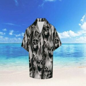 Hawaiian Aloha Hawaiian Shirts Hawaiian Shirtskull Hawaiian Shirtsmoke  - Thelegend59