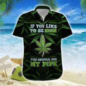 Hawaiian Aloha Hawaiian Shirts Weed Like To Be High  - Thelegend59
