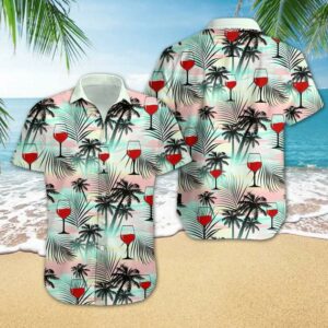 Hawaiian Aloha Hawaiian Shirts Wine Tropical  - Thelegend59