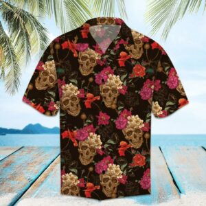 Hawaiian Aloha Hawaiian Shirtss Amazing Skull  - Thelegend59