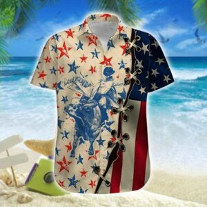 Hawaiian Aloha Hawaiian Shirtss American Bull Riding  - Thelegend59