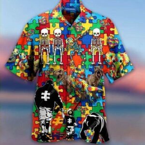 Hawaiian Aloha Hawaiian Shirtss Autisim Its Ok To Be Different  - Thelegend59