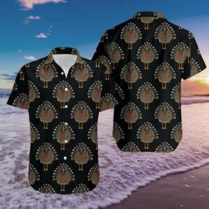 Hawaiian Aloha Hawaiian Shirtss Beautiful Turkeys Thanksgiving  - Thelegend59