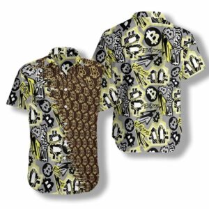 Hawaiian Aloha Hawaiian Shirtss Bitcoin Doodle Funky  - Thelegend59