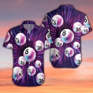 Hawaiian Aloha Hawaiian Shirtss Bowling Purple Exploding  - Thelegend59