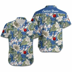 Hawaiian Aloha Hawaiian Shirtss Bowling Tropical In Summer Custom Name  - Thelegend59