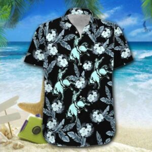 Hawaiian Aloha Hawaiian Shirtss Bull Riding Neon  - Thelegend59