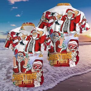Hawaiian Aloha Hawaiian Shirtss Christmas Club Party Santa Claus  - Thelegend59
