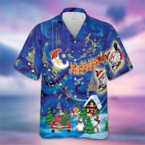Hawaiian Aloha Hawaiian Shirtss Christmas Sky  - Thelegend59
