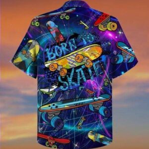 Hawaiian Aloha Hawaiian Shirtss Cosmos Skateboards Born To Skate  - Thelegend59