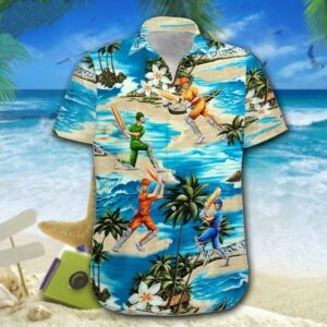 Hawaiian Aloha Hawaiian Shirtss Cricket Play On The Beach  - Thelegend59