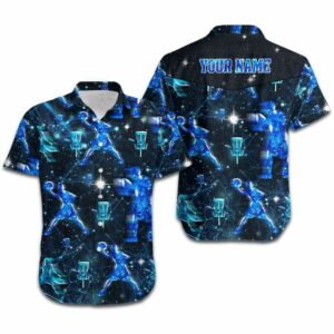 Hawaiian Aloha Hawaiian Shirtss Disc Golf Line Connection Night Custom Name  - Thelegend59