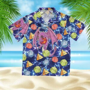 Hawaiian Aloha Hawaiian Shirtss Dragon And Dice Pattern  - Thelegend59
