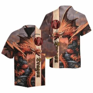 Hawaiian Aloha Hawaiian Shirtss Dragon Fire  - Thelegend59
