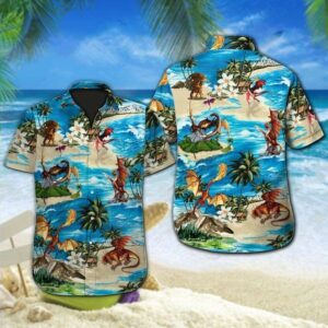 Hawaiian Aloha Hawaiian Shirtss Dragon On The Beach  - Thelegend59