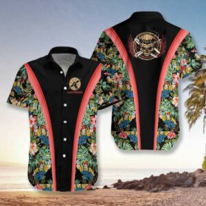 Hawaiian Aloha Hawaiian Shirtss Electrician Tropical Skull  - Thelegend59