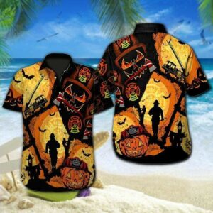 Hawaiian Aloha Hawaiian Shirtss Firefighter Halloween  - Thelegend59