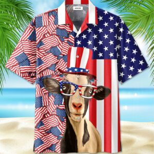 Hawaiian Aloha Hawaiian Shirtss Goat 4Th Of July  - Thelegend59