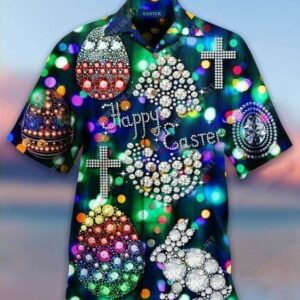 Hawaiian Aloha Hawaiian Shirtss Happy Easter Diamond  - Thelegend59