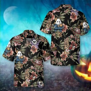 Hawaiian Aloha Hawaiian Shirtss Horror Movie Characters Scare Dogs Halloween  - Thelegend59