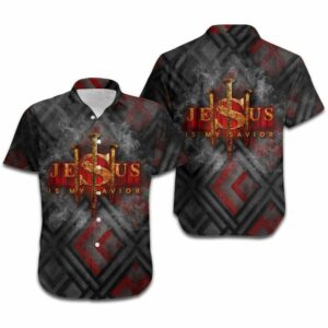 Hawaiian Aloha Hawaiian Shirtss Jesus Is My Savior Smoke  - Thelegend59