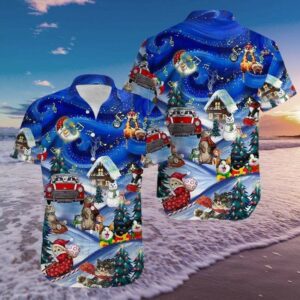 Hawaiian Aloha Hawaiian Shirtss Jolly Cats Christmas  - Thelegend59