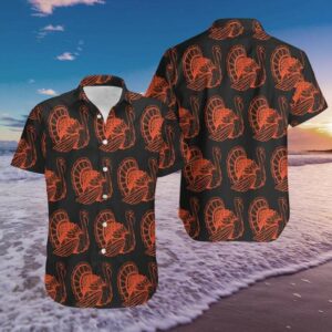Hawaiian Aloha Hawaiian Shirtss Line Turkeys Thanksgiving  - Thelegend59