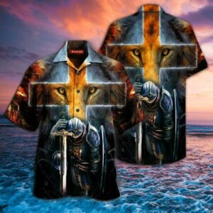 Hawaiian Aloha Hawaiian Shirtss Lion Warrior  - Thelegend59