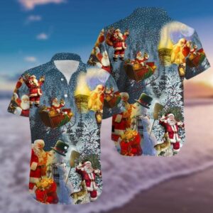 Hawaiian Aloha Hawaiian Shirtss Magical Christmas Santa Claus  - Thelegend59
