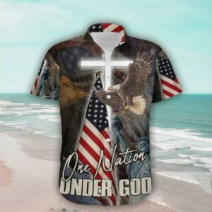 Hawaiian Aloha Hawaiian Shirtss One Nation Under God  - Thelegend59