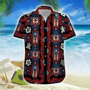Hawaiian Aloha Hawaiian Shirtss Puerto Rico Symbol Pattern  - Thelegend59