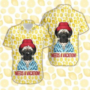 Hawaiian Aloha Hawaiian Shirtss Pug Need A Vacation  - Thelegend59
