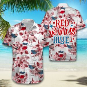 Hawaiian Aloha Hawaiian Shirtss Red Wine Blue  - Thelegend59