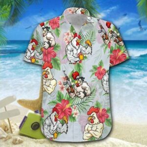 Hawaiian Aloha Hawaiian Shirtss Rooster Fighter  - Thelegend59