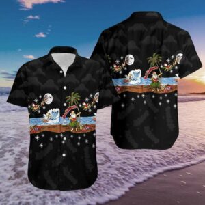 Hawaiian Aloha Hawaiian Shirtss Santa Hula Mele Kalikimaka Christmas  - Thelegend59
