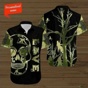 Hawaiian Aloha Hawaiian Shirtss Skull Arborist Love  - Thelegend59