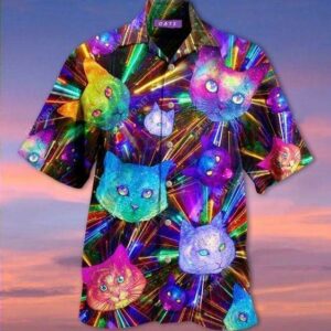 Hawaiian Aloha Hawaiian Shirtss Space Cat Evolution  - Thelegend59