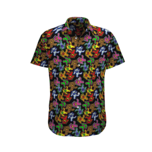 Hawaiian Aloha Hawaiian Shirtss Teddy Bear Hippie  - Thelegend59