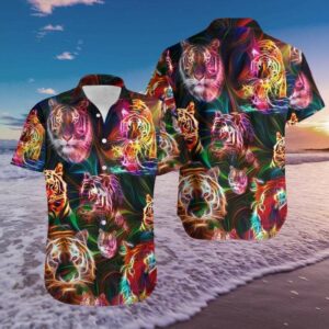Hawaiian Aloha Hawaiian Shirtss Tiger Fantasy  - Thelegend59