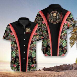 Hawaiian Aloha Hawaiian Shirtss Trucker Tropical Skull  - Thelegend59
