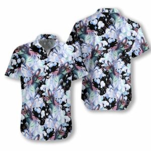 Hawaiian Aloha Hawaiian Shirtss Unicorn T-Rex Dinosaur  - Thelegend59
