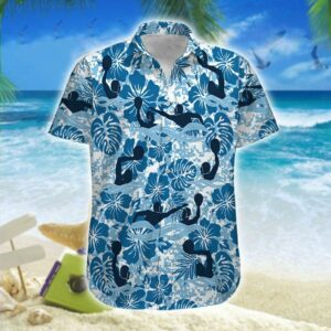 Hawaiian Aloha Hawaiian Shirtss Water Polo Tropical Hibiscus  - Thelegend59